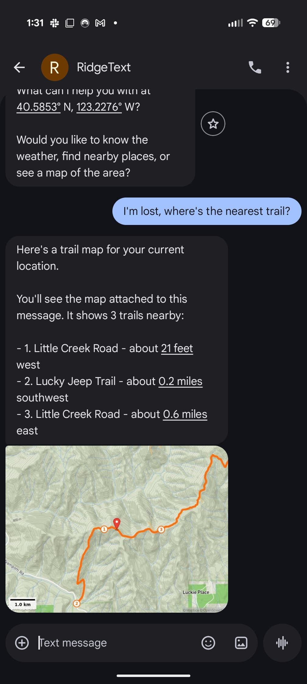 SMS Conversation Example - I'm Lost Part 2