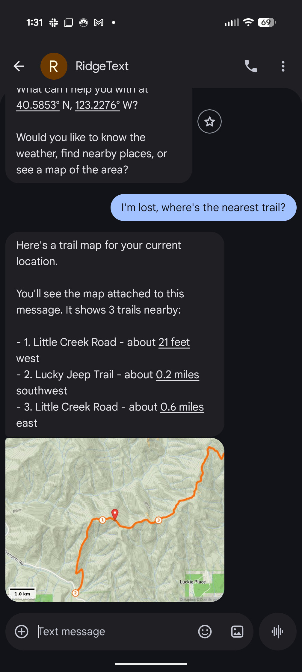 SMS Conversation Example - I'm Lost Part 2